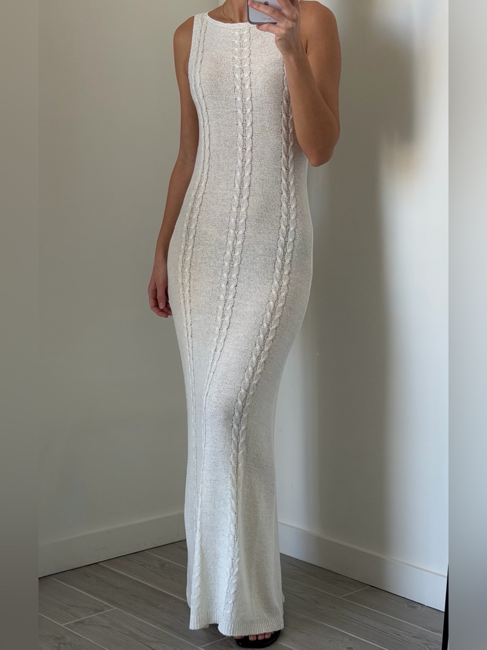 NA-KD Cable-Knit Maxi dress